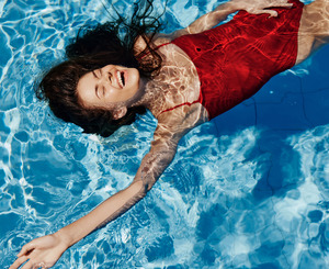 Schwimmen und Augen